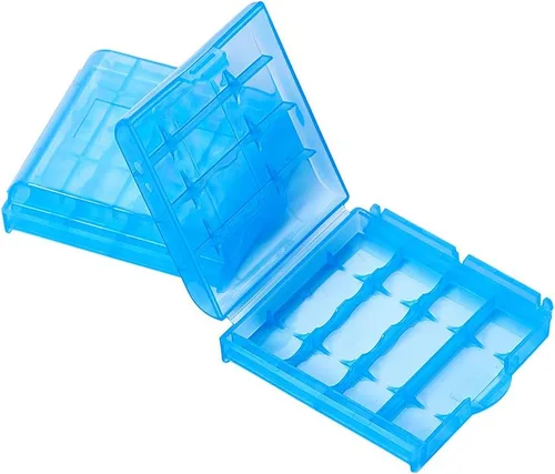 Vista 8 de Fielect Caja del sostenedor del caso del almacenamiento de la batería AA/AAA, color azul, 1pcs