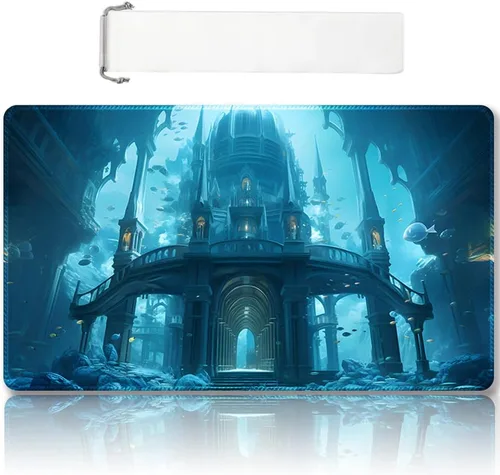 Vista 15 de Tapete de juego MTG cosido de alta calidad con zonas y parte trasera de goma antideslizante, tapete de juego TCG para MTG y otros juegos de cartas