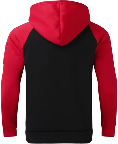 Vista 4 de Muscularfit Sudaderas con capucha grandes y altas para hombre, con bloques de color, manga larga, para gimnasio, entrenamiento, casual, ligera, 2023
