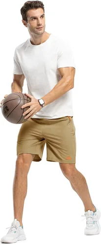 Vista 6 de TBMPOY Pantalones cortos de senderismo para hombre de 7 pulgadas, de secado rápido, atléticos, gimnasio, deportes al aire libre, entrenamiento