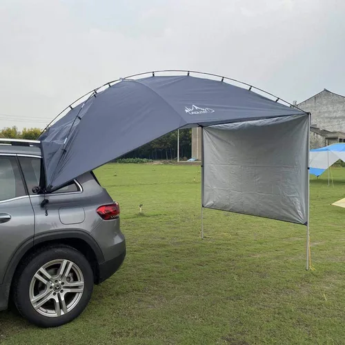Vista 5 de Manufa Toldo de refugio portátil, para portón trasero, toldo trasero para coche, impermeable, toldo portátil, caravana, caravana, remolque, MPV