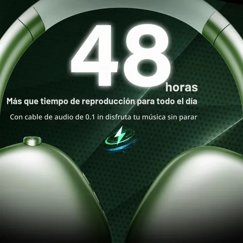Vista 5 de Wentronic Y01 - Auriculares inalámbricos con cancelación de ruido Bluetooth 5.3 sobre la oreja con micrófono, audio de alta resolución, 48 horas
