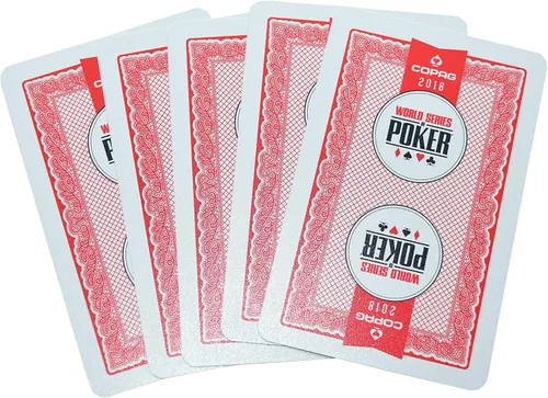 Vista 3 de WSOP Juego de 6 barajas auténticas 2018-2017-2016 usadas de plástico Copag