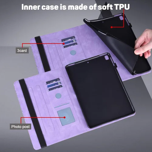 Vista 12 de ALILANG Funda para Xiaomi Redmi Pad de 10.61 pulgadas 2022 con lápiz capacitivo, múltiples ángulos de visión con soporte de piel sintética