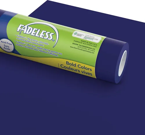 Vista 7 de Fadeless Papel para Tablón de Anuncios, Papel Resistente a la Decoloración para Decoración de Aula, 48" x 50', Azure, 1 Rollo