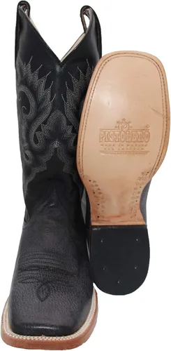 Vista 2 de Botas vaqueras de piel auténtica para hombre