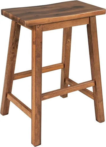Vista 9 de Polibi Juego de isla de cocina de 3 piezas con 2 taburetes y 2 estantes, juego de mesa de comedor de madera de goma rústica con estantes abiertos