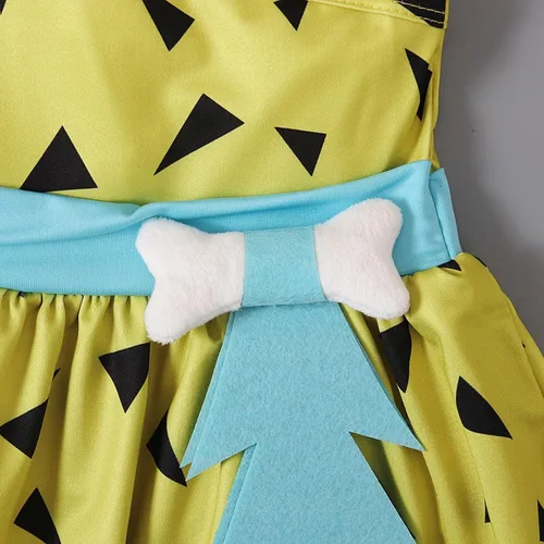 Vista 3 de Disfraz de guijarros de Halloween para niñas pequeñas, vestido de tul de malla, trajes de princesa para niñas, niños, fiesta, sesión de fotos
