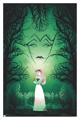 Vista 13 de Trends International Disney Princess - Póster de pared de La Bella Durmiente - Good vs Evil de 14.725 x 22.375 pulgadas, versión enmarcada de madera