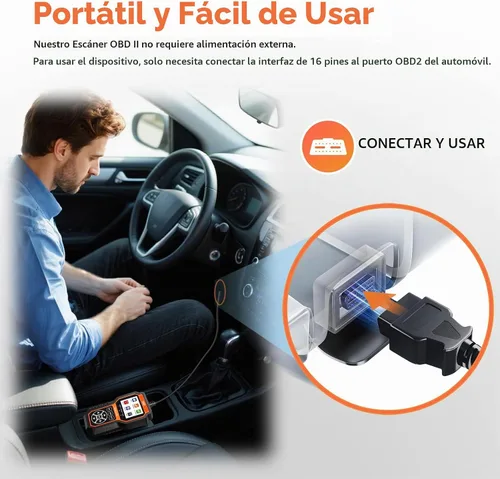 Vista 9 de Escáner OBD2 Herramienta de escaneo de diagnóstico con solución, lector de códigos de automóvil, herramientas de reinicio de comprobación, luz