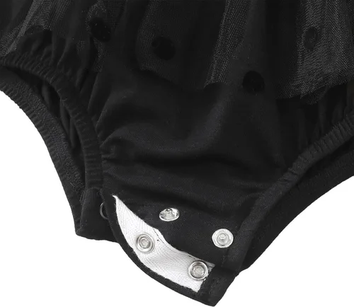 Vista 6 de ROMPERINBOX Romeprinbox - Body de vestido negro para bebé niña