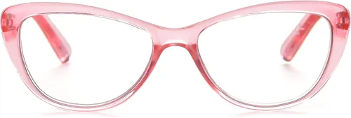 Vista 2 de Betsey Johnson womens Yara Glasses Blue Light Glasses, Crystal Pink, 40mm US