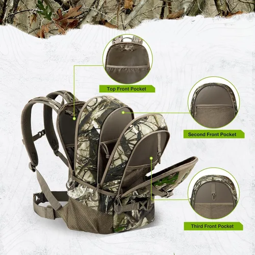 Vista 2 de TIDEWE - Mochila de caza para hombre, 25L, ligera, para caza de ciervos
