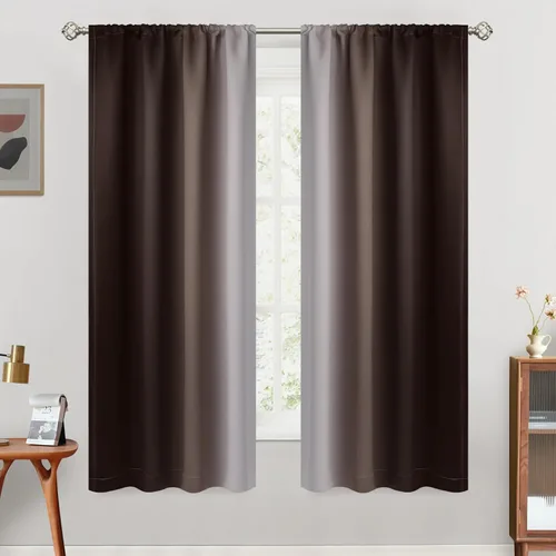 Vista 80 de SimpleHome Cortinas Pequeñas Negras Impermeables con Bolsillo para Barra Suave para Cocina, Cortinas Impermeables con Bolsillo para Barra