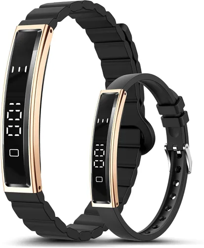 Vista 11 de Pulsera inteligente para mujer, rastreador de actividad de salud, frecuencia cardíaca 24/7, oxígeno en sangre y monitor de estrés, monitor de sueño