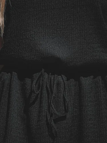Vista 5 de CUPSHE Minivestido con cordón en la cintura para mujer, manga corta, cuello redondo