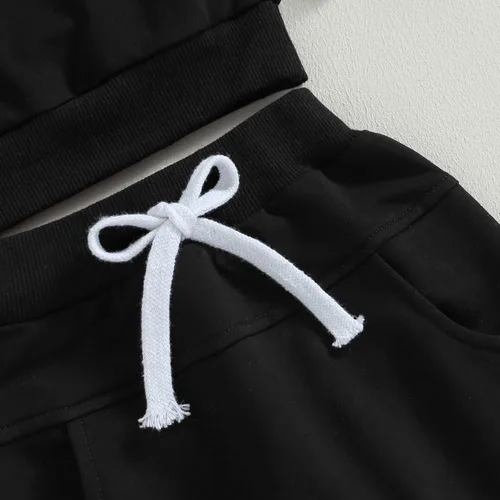 Vista 6 de Lesimsam Conjunto de sudadera de manga larga para bebé niño y niña, para otoño e invierno