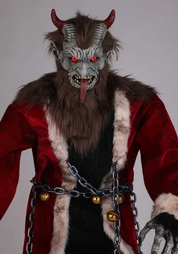 Vista 4 de Decoración Animatrónica Krampus de 6.5 Pies Multicolor