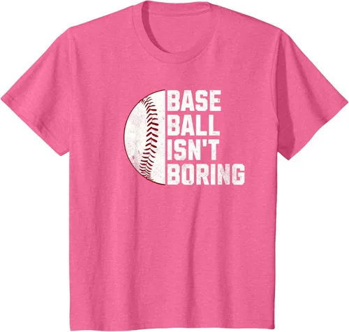 Vista 53 de Camiseta Baseball Isn't Boring, Negro