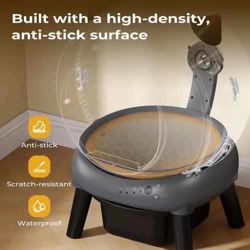 Vista 6 de Caja de arena autolimpiante para varios gatos, caja de arena automática E2, robot autolimpiante con control inteligente de aplicación y monitoreo