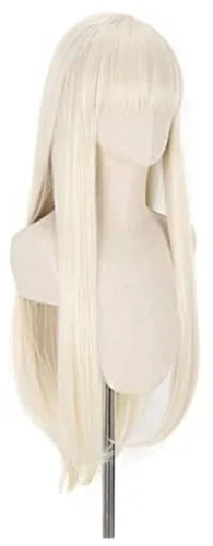 Vista 3 de ALREMO HUANGXING - Kakegurui Compulsive Gambler Yomotsuki Runa Long Wig Cosplay Costume Heat Resistant Synthetic Hair Women Party Role Play Wigs