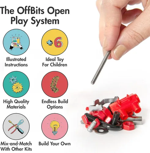 Vista 8 de The Off Bits ArtBit - Juego de construcción de juguetes robot, ideas educativas para regalos de Pascua, kit de aprendizaje de actividades STEM, kit