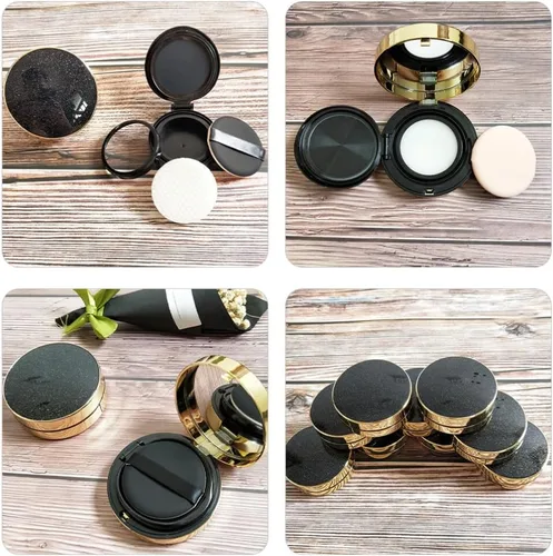 Vista 6 de FOMIYES Estuche robusto 2pcs envases de polvo vacíos Fundación Suelta Puff Box Estuche de maquillaje de viaje recargable