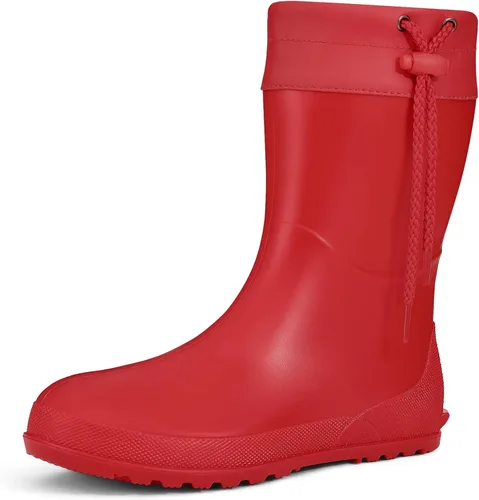 Vista 9 de Asgard - Botas de lluvia a media pantorrilla para mujer, con cuello para jardinería, ultra ligeras, portátiles, zapatos de jardín Negro - Eje de 9.8