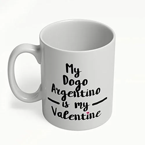 Vista 2 de Dogo Argentino is My Valentine El mejor regalo para el día de San Valentín o dueños del Dogo Argentino amantes Único regalo precioso