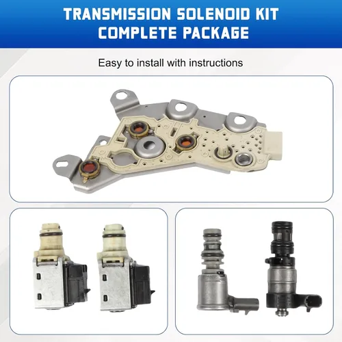 Vista 6 de Kessocco 1 juego 4T40E 4T45E Solenoide de transmisión automática con placa de control Kit de juego de solenoide de transmisión de repuesto