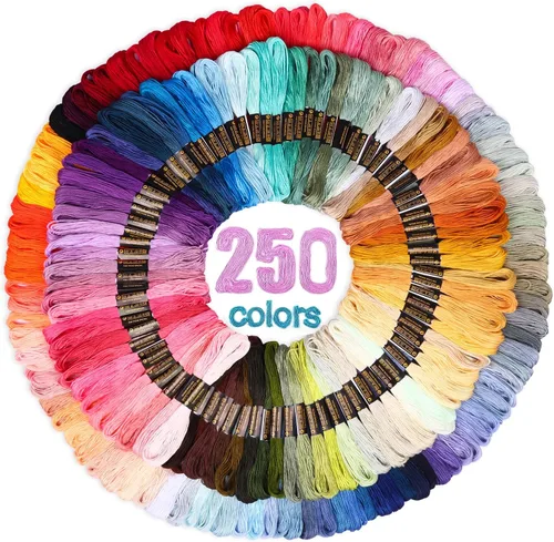 Vista 11 de LOVIMAG Hilo de bordar, 60 piezas, pulsera de la amistad, hilo de hilo