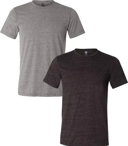 Vista 5 de Bella Canvas 3413c para hombre (1) Triblend verde + (1) Triblend rojo