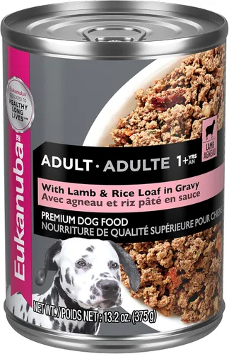 Vista 8 de Eukanuba Alimento seco para perros adultos de raza media, bolsa de 16 libras para adultos con cordero y arroz, lata de 13.2 onzas (12 unidades)