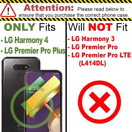 Vista 2 de Funda para LG K41, LG Harmony 4, LG Premier Pro Plus con pantalla incorporada, resistente a los impactos, absorción de impactos, funda protectora