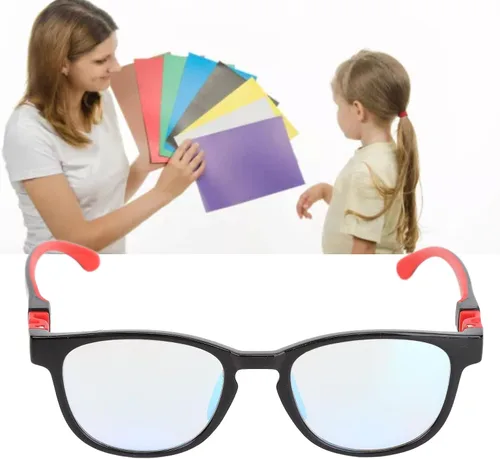 Vista 7 de Gafas para daltónico para niños, portátiles para interiores y exteriores, antifatiga ocular con estuche para niños y niñas