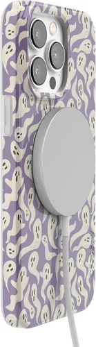 Vista 2 de Casely Funda para iPhone 14 Pro Max All Boo'd Up Fantasma púrpura Compatible con MagSafe Diseño clásico ultrafino