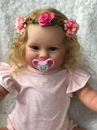 Vista 7 de iCradle Preciosa muñeca de bebé Reborn de 18 pulgadas, cuerpo suave, de silicona, realista, muñeca recién nacida, juguete para niños a partir de 3