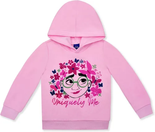 Vista 2 de Disney Encanto - Conjunto de 2 piezas con capucha y pantalones deportivos para niñas pequeñas, niños pequeños y niños grandes, rosagris