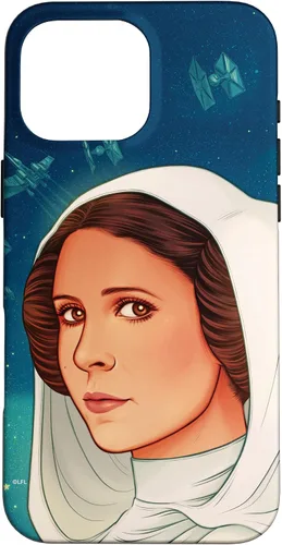 Vista 19 de Funda exclusiva de Star Wars para iPhone 16 con diseño de princesa Leia de Nueva Esperanza