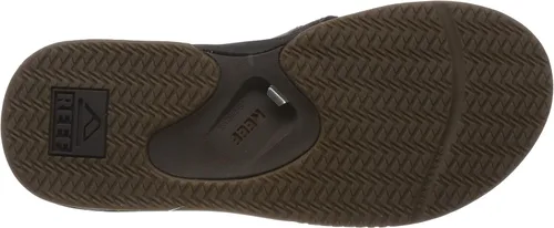 Vista 4 de Reef Mens Leather Fanning Flip Flops