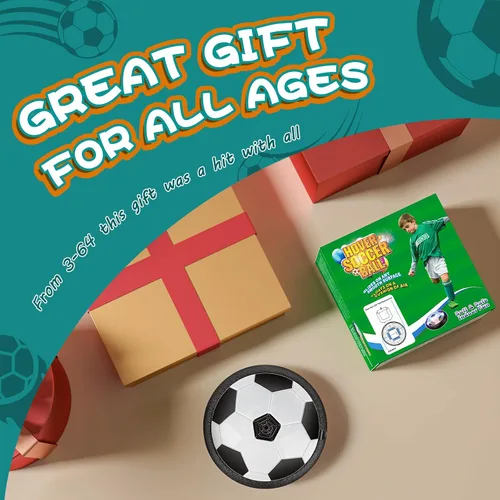 Vista 7 de Pelota de fútbol led luminosa, flotante, para niños y niñas de 3, 4, 5, 6, 7, 8, 9, 10, 11 y 12 años