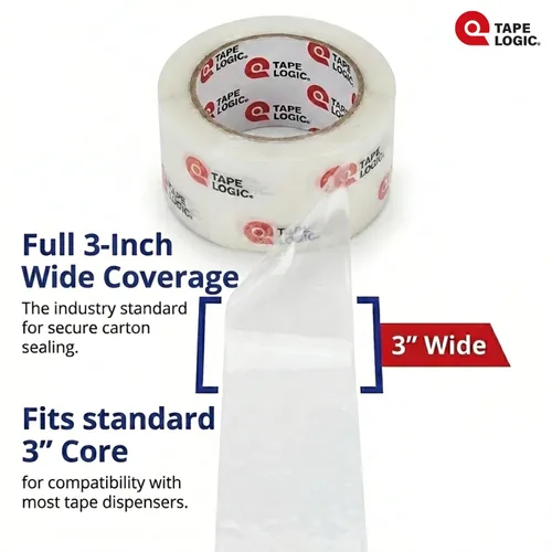 Vista 4 de Tape Logic Cinta de embalaje (6 rollos), 3" x 110 yardas - Fuerte recarga de cinta de embalaje para envío, mudanza, cumplimiento de pedidos