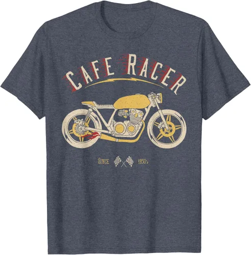Vista 74 de Camiseta Cafe Racer - Old School - Camiseta de motocicleta vintage Negro