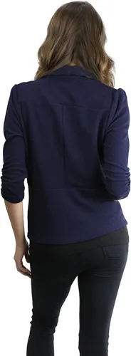 Vista 30 de ToBeInStyle Blazers de manga larga con cremallera y botones para mujer