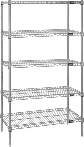 Vista 12 de Quantum Storage Systems WR74-1824BK Kit de inicio para estantería de alambre de 4 niveles de altura de 74 pulgadas, acabado negro, 18 pulgadas