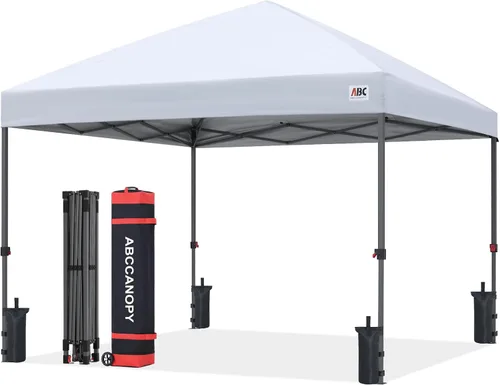 Vista 19 de ABCCANOPY Toldo desplegable – Tienda de campaña portátil para patio al aire libre resistente para patio trasero y terraza con 4 bolsas de arena Beige