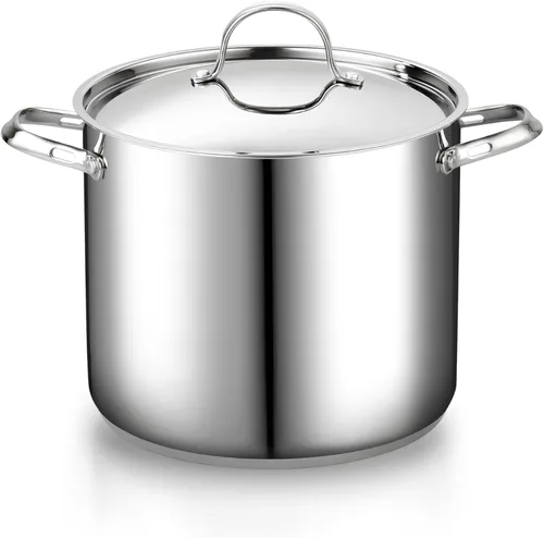 Vista 13 de Cooks Standard Olla de Acero Inoxidable 18/10 de 6 Cuartos de Galón, Olla Clásica Profunda para Cocinar Conservas Utensilios de Cocina Horno