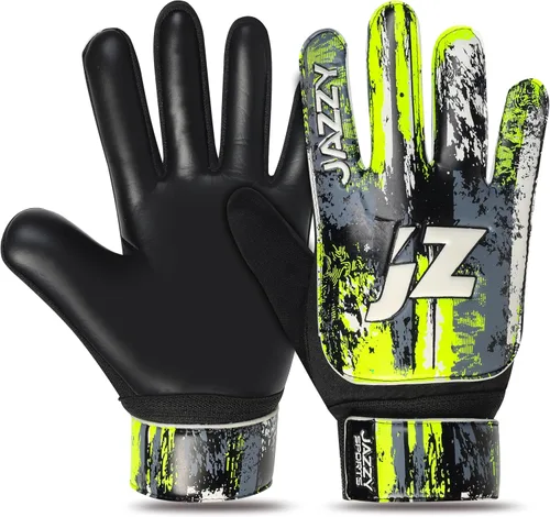 Vista 10 de Guantes de portero de fútbol para niños y jóvenes, guantes de portero antideslizantes con palma de látex de 4 mm y fuerte agarre, protección doble