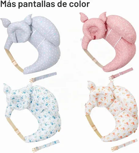 Vista 8 de Almohada de lactancia para lactancia materna, almohadas de lactancia para más apoyo para mamá y bebé, con correa ajustable para la cintura