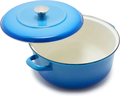 Vista 14 de Merten & Storck - Horno holandés de hierro esmaltado alemán color azul